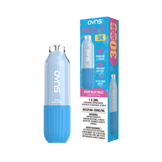 OVNS Max SOUR BLUE RAZZ 3K Orleans Vape