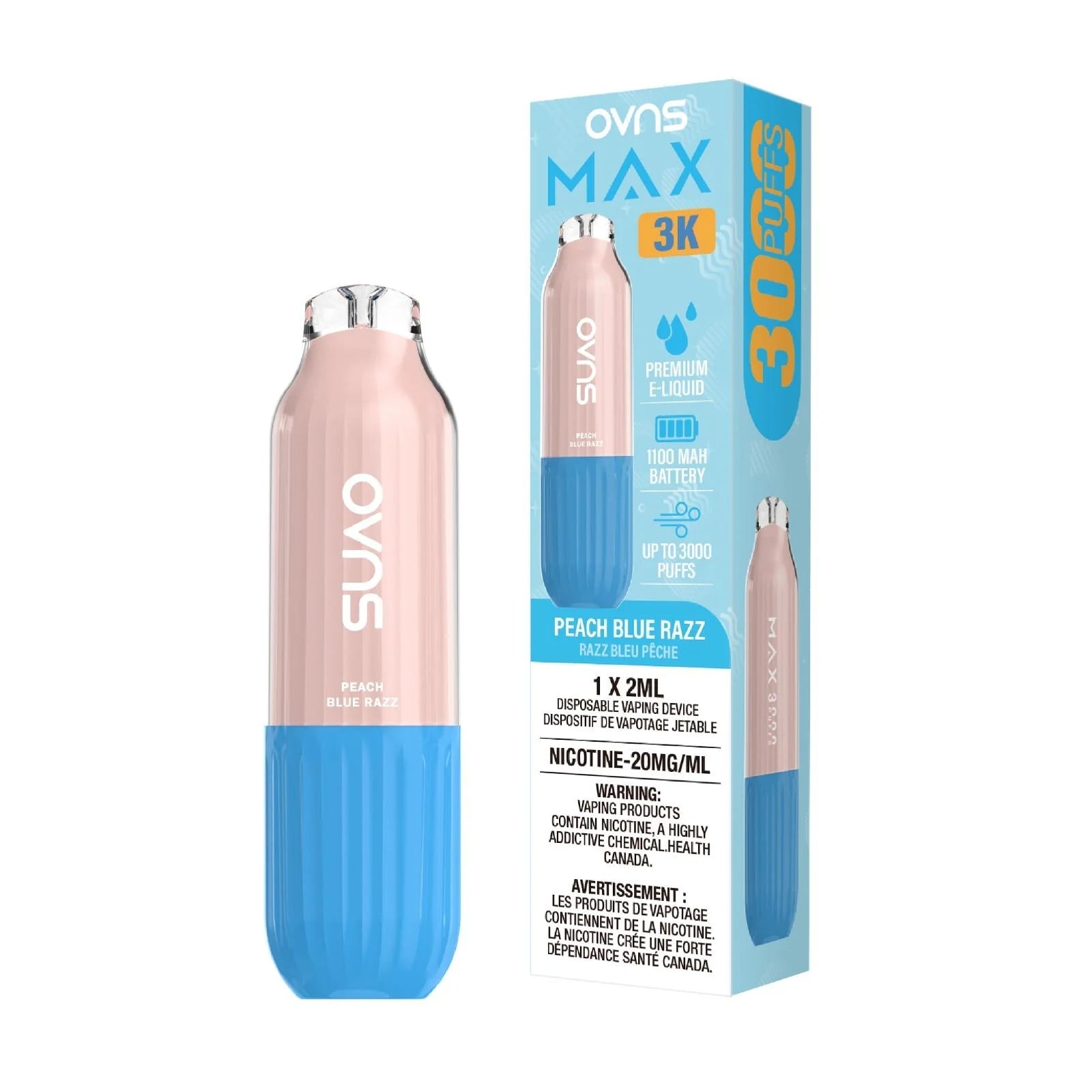 OVNS Max PEACH BLUE RAZZ Orleans Vape