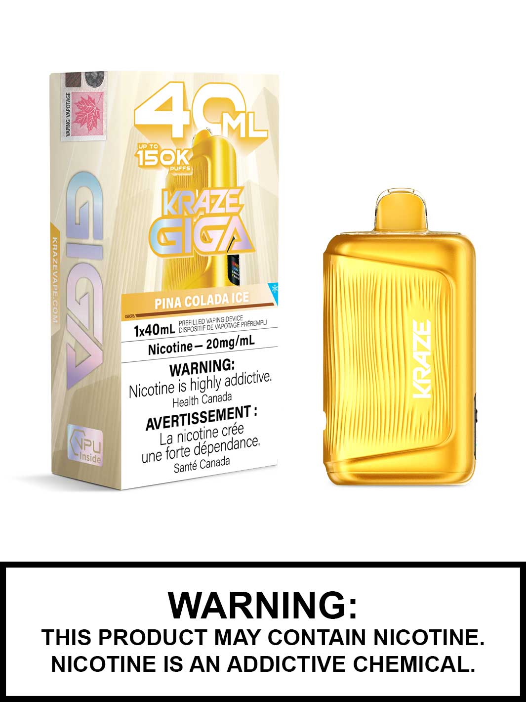 Kraze GIGA PINA COLADA ICE| 40ML | Orleans Vape