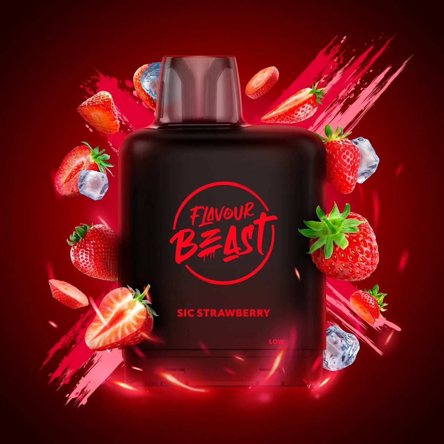 Level X Boost Flavour Beast 15k Pod 20mL - Sic Strawberry Iced - Orleans Vape