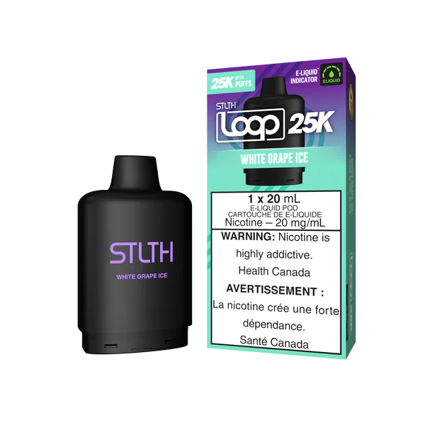 STLTH LOOP 25K Pod Pack - White Grape Ice Orleans Vape