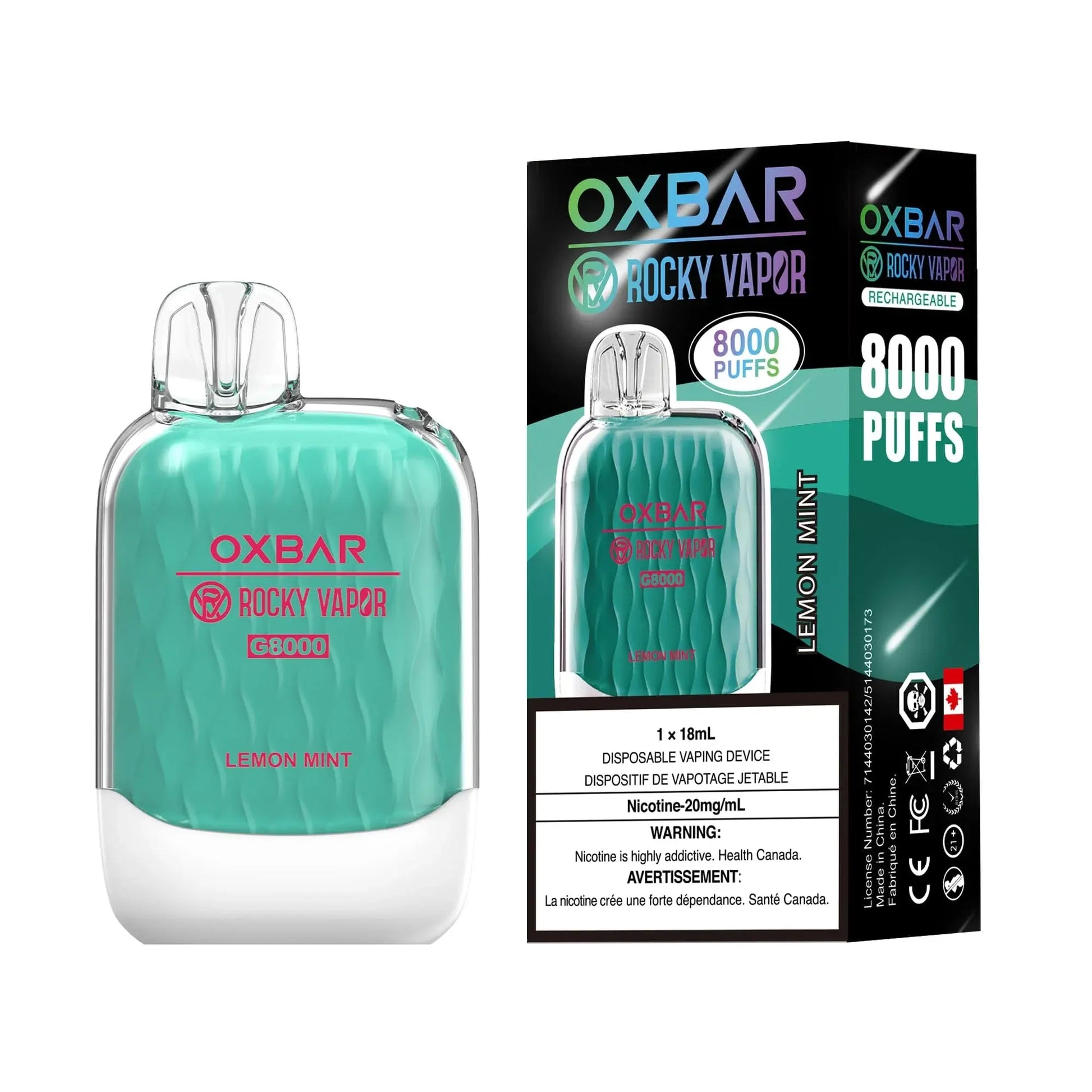 Lemon Mint (OXBAR 8000) - Orleans Vape