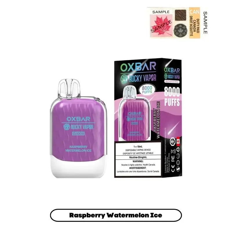 Raspberry Watermelon ice (OXBAR 8000) - Orleans Vape